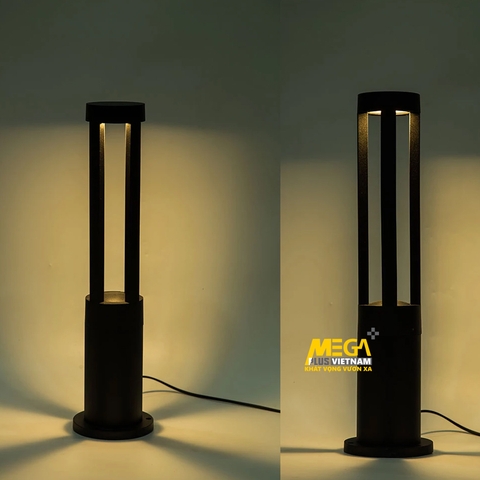 Đèn trụ tròn 4 cạnh sáng sân vườn cao cấp