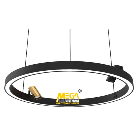 Thanh ray nam châm tròn phát sáng 2 mặt treo thả cao cấp D600mm