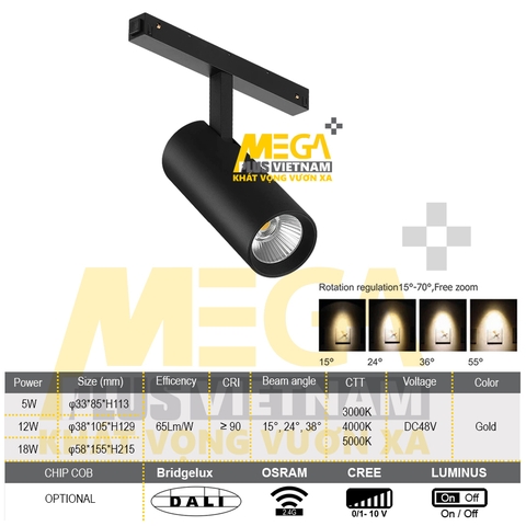 Đèn Rọi Ray Nam Châm Đơn COB Cao Cấp LSR-20T9013005