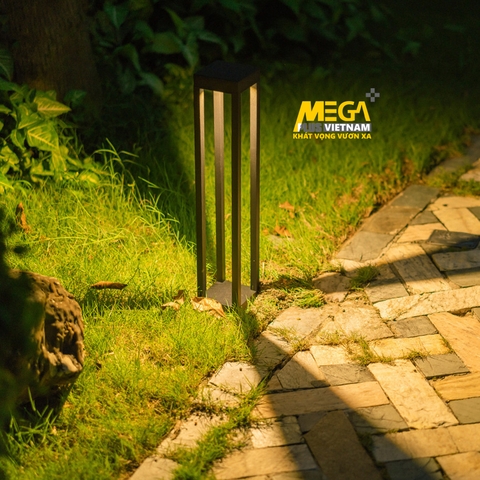 Đèn LED 4 cạnh cột nhôm đúc vuông sân vườn biệt thự cao cấp