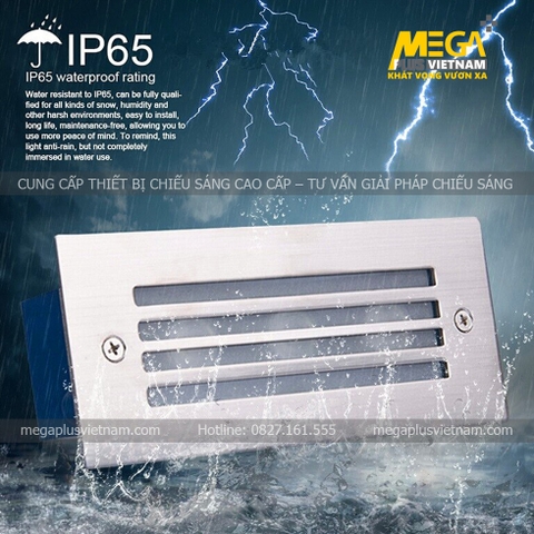 Đèn LED âm tường ngoài trời IP65 cao cấp DC12V