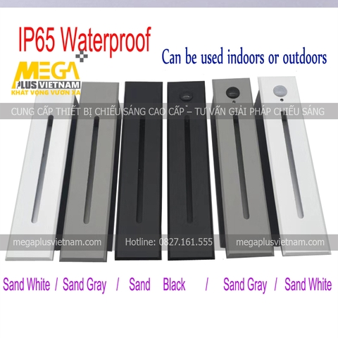 Đèn âm tường cầu thang cảm biến hình chữ nhật cao cấp