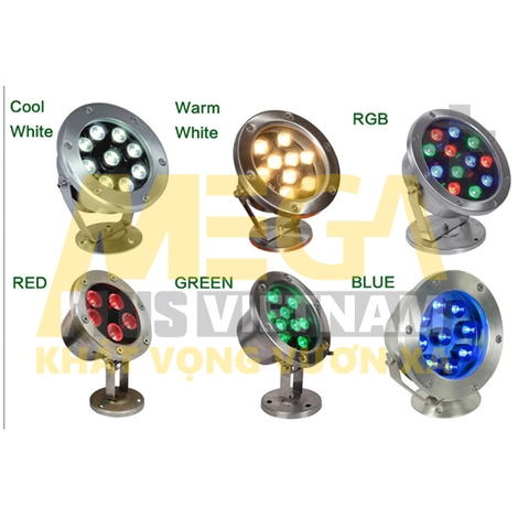 Đèn âm nước đổi màu đế nổi cao cấp LSUWS AC12-24V