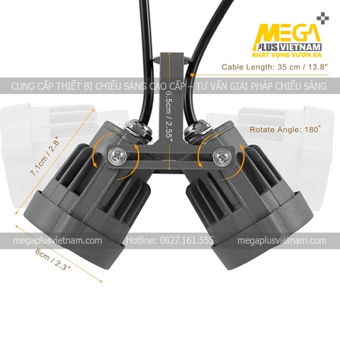 Đèn cắm cỏ đôi cao cấp 10W IP65-M1005OD