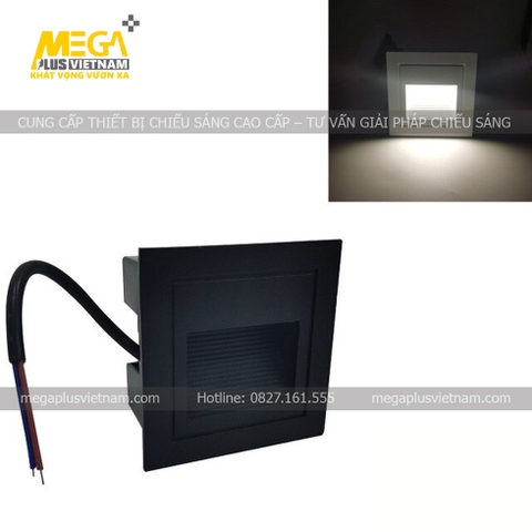 Đèn LED âm tường - Đèn âm bậc cầu thang cao cấp hình vuông