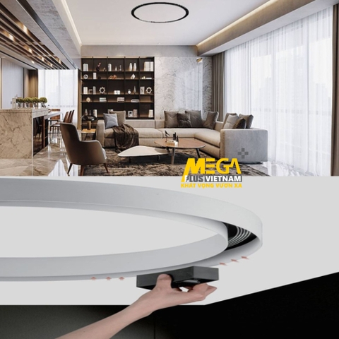 Thanh ray nam châm tròn âm trần D900mm