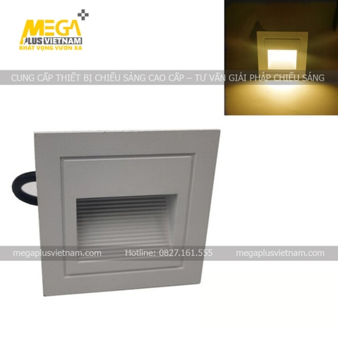 Đèn LED âm tường - Đèn âm bậc cầu thang cao cấp hình vuông