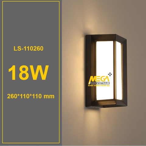 Đèn hộp gắn tường ngoài trời cao cấp LS-110260