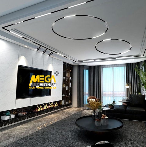 Thanh ray nam châm tròn âm trần D1800mm