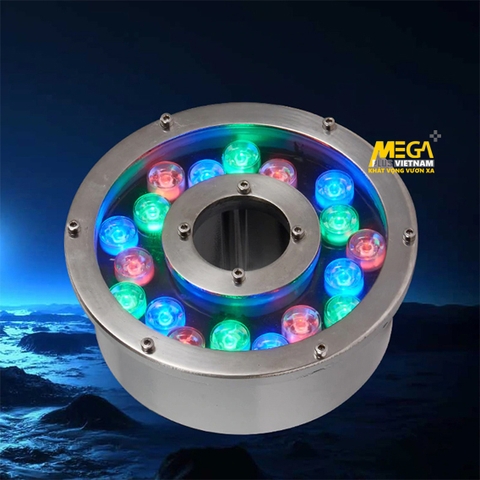 Đèn âm nước đổi màu IP68 cao cấp 3W-36W cho đài phun nước