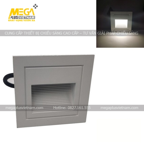 Đèn LED âm tường - Đèn âm bậc cầu thang cao cấp hình vuông