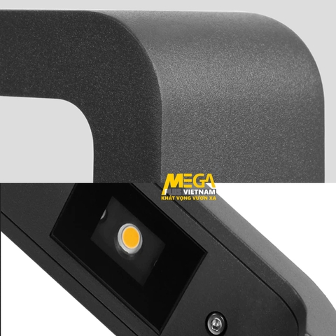 Đèn LED 2 cạnh cột nhôm đúc vuông sân vườn biệt thự, Villa cao cấp