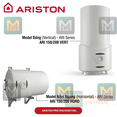 Bình Nước Nóng Gián Tiếp Chuyên Dụng ARISTON PRO R40/50/80/100L