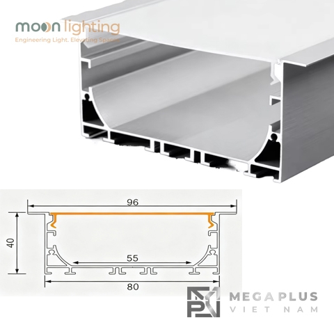 Thanh Nhôm Profile Âm Trần MGA-BG12