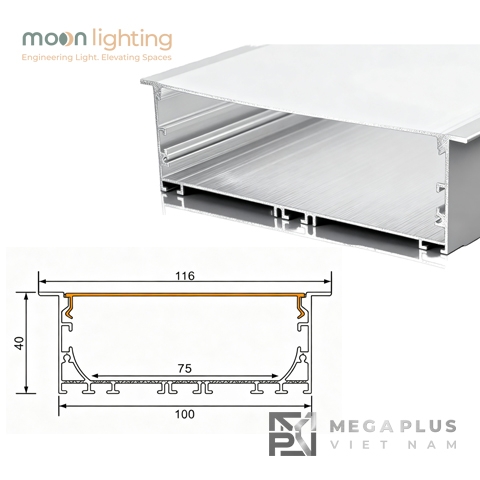 Thanh Nhôm Profile Âm Trần MGA-BG13
