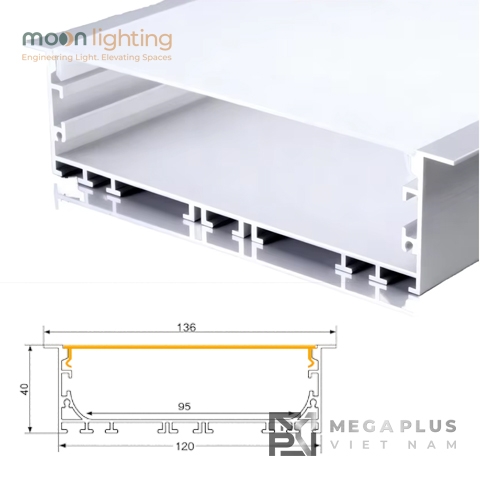 Thanh Nhôm Profile Âm Trần MGA-BG14