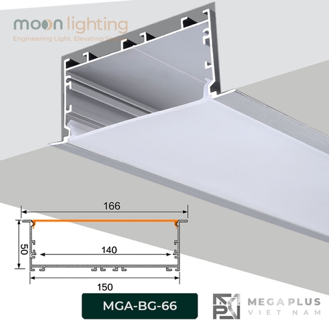 Thanh Nhôm Profile Âm Trần MGA-BG66