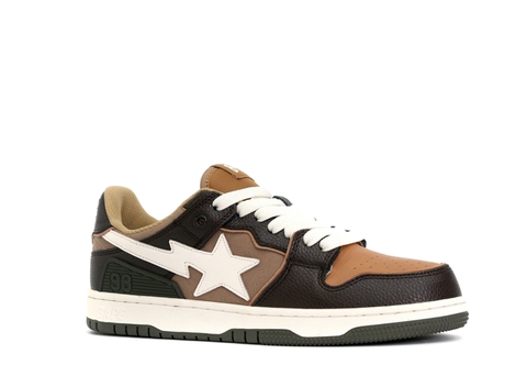 A BATHING APE BAPE SK8 STA BROWN IVORY