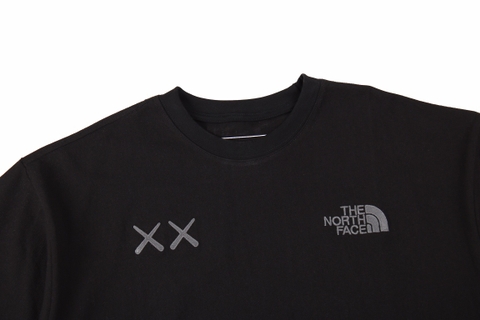 TNF x Kaws North Face joint letter embroidery short-sleeved T-shirt Black