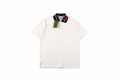 GC Collar Embroidered Double G Short Sleeve Polo Shirt
