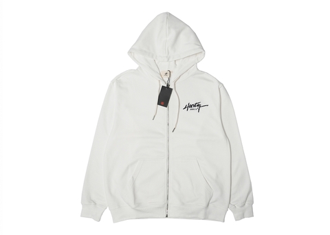 HTAG HOODIE ZIP-UP - HASTAG WHITE