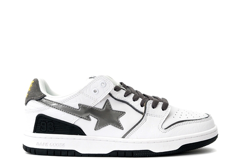 A BATHING APE BAPE SK8 STA WHITE SILVER  - Rep 1:1