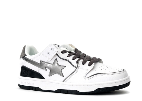 A BATHING APE BAPE SK8 STA WHITE SILVER  - Rep 1:1