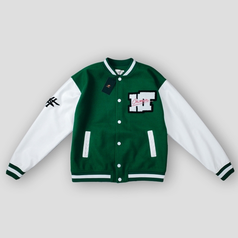 HTAG JACKET VARSITY - ROBOT GREEN WHITE