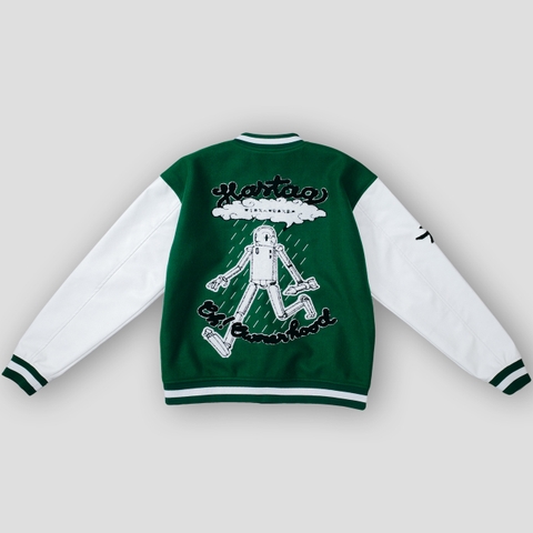 HTAG JACKET VARSITY - ROBOT GREEN WHITE