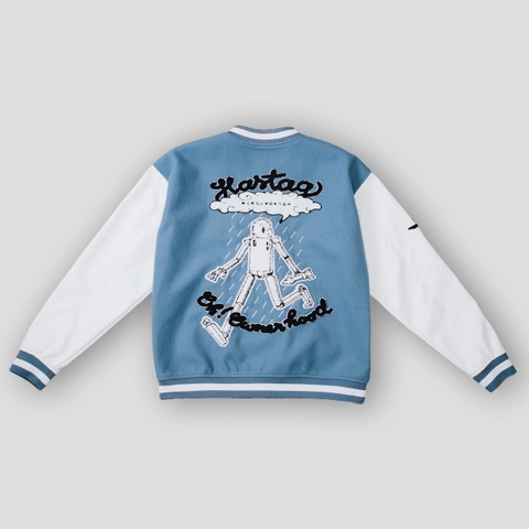 HTAG JACKET VARSITY - ROBOT BLUE WHITE