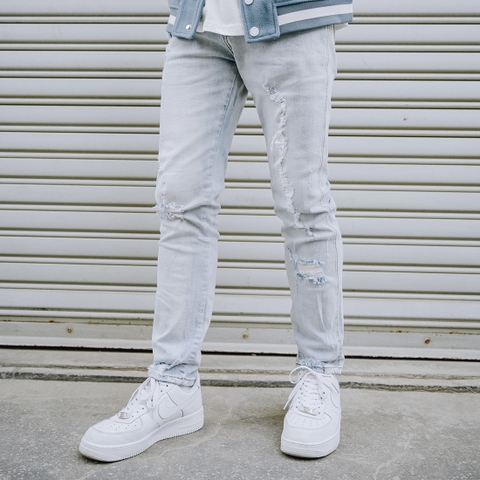 Jeans rách - Blue White
