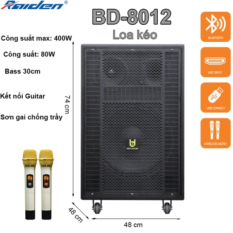Loa kéo Bestsound BD-8012, Bass 12 inch, công suất 80W