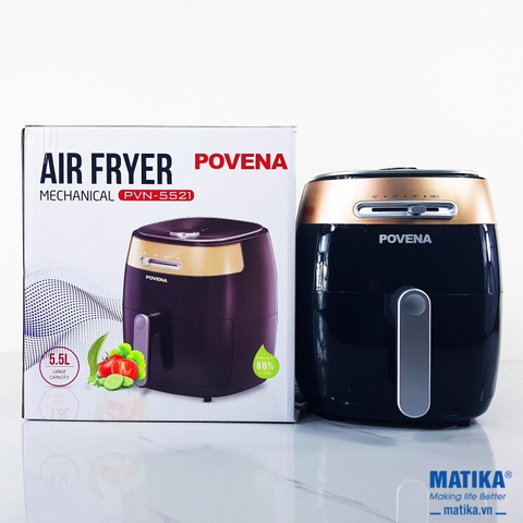 Nồi chiên không dầu 5.5L Povena PVN-5521 (1tx2)
