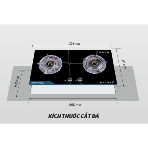 Bếp ga âm Hayasa Ha-3333KGC 80/100