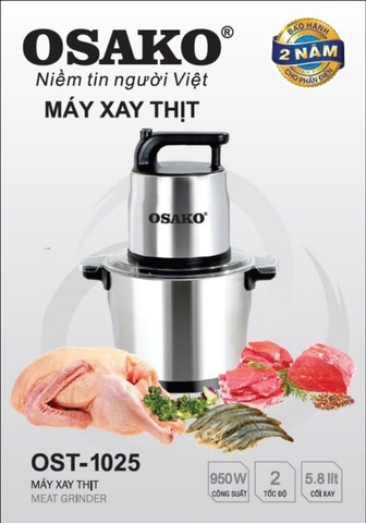 Máy xay thịt Osako OST1025, 5.8L, 950W (1tx4)