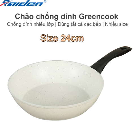 Chảo chống dính đáy từ 24cm Greencook GCP226-24IH (1tx6)