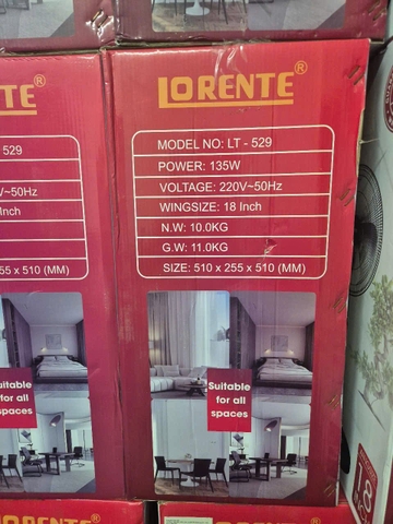 Quạt đứng Lorente LT-529