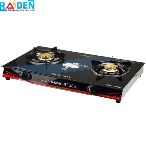 Bếp Ga Đôi Mặt Kiếng Chén Đồng KAMACHI KM-213