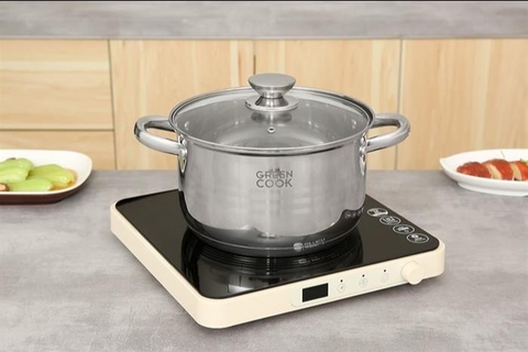 Nồi Inox 5 đáy size 22cm Greencook GCS243-22IH (1tx8)