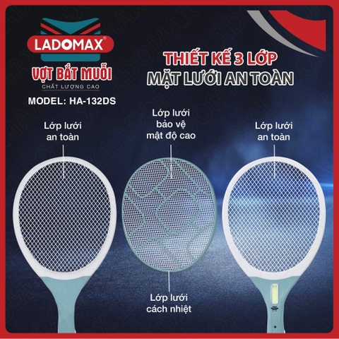 Vợt Muỗi Ladomax Ha-132DS (1tx60)