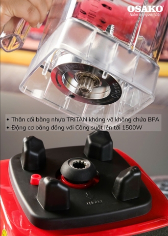 Máy xay sinh tố đa năng OSAKO OS-1500P (1tx6)