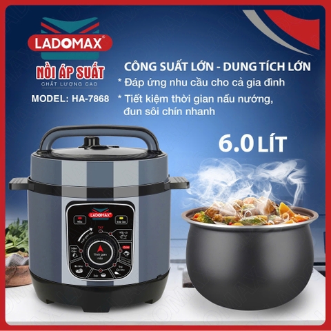 Nồi áp suất 6.0L Ladomax Ha7868 (1tx4)
