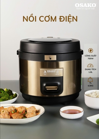 Nồi Cơm Điện 1.8L OSAKO OCD-180
