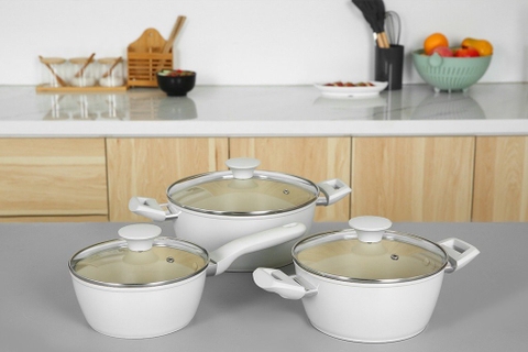 Bộ nồi nhôm chống dính Greencook GCS227-T1