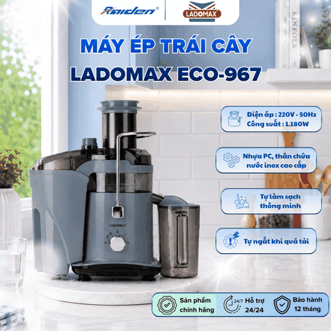 Máy Ép Trái Cây LADOMAX HA-967 1180W (2 LƯỚI) – Chuyên Dụng Cho Quán – Tự Làm Sạch – Ép Được Tất Cả Trái Cây