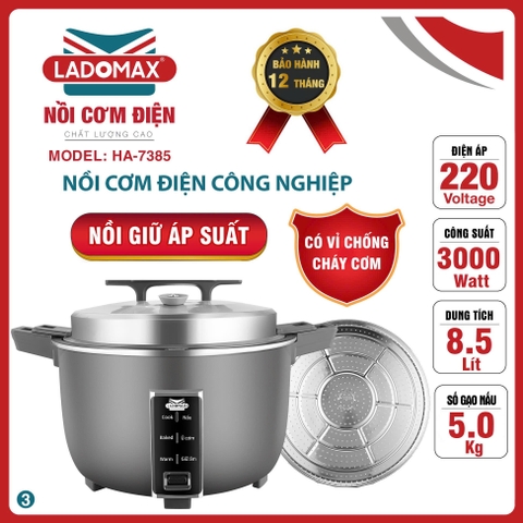 Nồi cơm điện công nghiệp 8.5L Ladomax Ha7385 (1tx1)