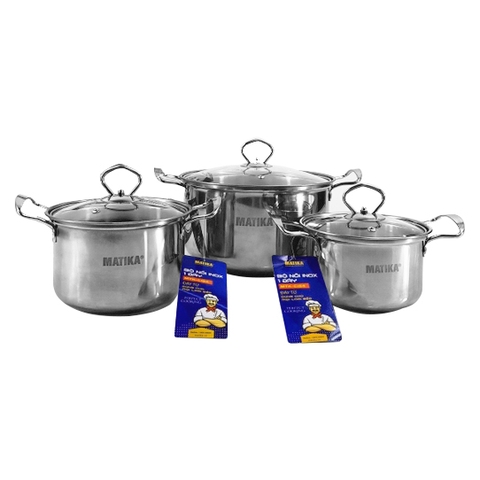 Bộ nồi inox Matika MTK-C124