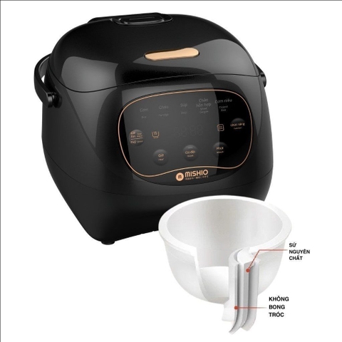 Nồi cơm điện sứ dưỡng sinh 0.8L Mishio MK365 (1tx4)