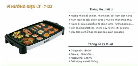 Bếp nướng Lorente LT-7123 (1tx4)