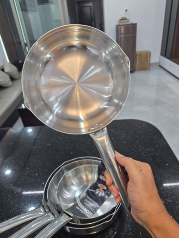 Chảo sâu inox 3 lớp miệng rót 20cm Greencook GCP255-20IH (1tx6)